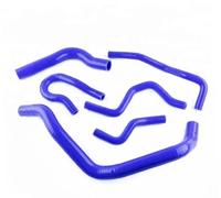 Radiator Coolant Hose Compatible With Civic For Type For R For DC2 EK4 EK9 B16A Silicone Radiator Intercooler Hose Pipe Kit 6PCS(Blue)