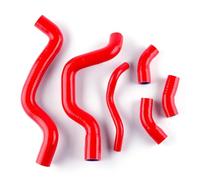 Radiator Coolant Hose Compatible with Suzuki for SV650 for K3 2003 2004 2005 2006 2007 2008 2009-2023 6PCS Silicone Radiator Hose Pipe Kit Car Engine Radiator Hoses(Red)