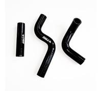 Radiator Coolant Silicone Hose Kits Compatible with Kawasaki KX80 1998-2000 / KX85 2001-2013 / KX100 1998-2013 (Black)