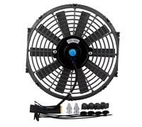 Radiator Cooling Fans 12 14'' 12V Aluminum Oil Engine Cooling Fan Universal Engine Radiator Intercooler Radiator Oil Cooler Slim Cooling Pull Push Fan(14Inch)