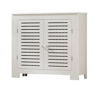 Radiator Cover Cabinet Double Door Wooden Storage Unit for Living Room Bathroom & Hallway Stylish 80x80x25cm (31x35x10in) Furniture Solution
