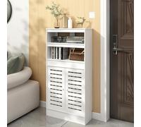 Radiator Cover Cabinet, Modern Wooden Heater Cover with 2 Doors, Storage Shelf for Home Hallway, 60x120 cm