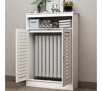 Radiator Cover Display Stand, Heating Cabinet with double doors and storage shelves, Living Room Furniture Modern Accent Cabinet, Hide cluttered pipes, for Home and Office