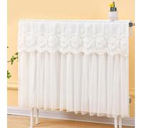 Radiator Cover Extra Large, Breathable Lace Radiator Cover Dust Cover Dustproof Decorative Heating Sheet Covers for Living Room, Hallway(180cm)