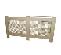 New 1720mm MDF Radiator Cover Trellised Grill Modern Cabinet Shelf Natural