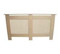 Radiator Cover Natural Unfinished MDF Trellised Grill Modern Cabinet Shelf 1515mm Unpainted
