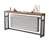 Radiator Cover Shelf, Multi-Functional Console Table with Steel Frame and Wood Top for Living Room and Office