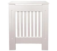 Radiator Cover Small Modern Cabinet Shelf Mdf Slat Grill Furniture White