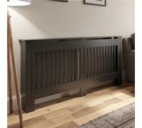 Radiator Cover Wall Cabinet Large Mdf Wood Anthracite Vertical Style 1720X815mm