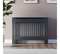 Radiator Cover Wall Cabinet Small Mdf Wood Anthracite Vertical Style 1120X815mm