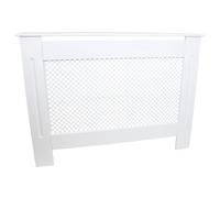 MDF White Radiator Cover 1115mm Cabinet Grill Shelf Modern Trellised