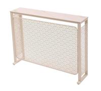Radiator Cover with Rock Board Top, Decorative Heating Cabinet Shelf, Ventilated Floor Cabinet for Home, Bathroom(White,39.3in/100cm)