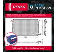 Radiator DRM02049 Denso 8W0121251J 8W0121251K Genuine Top Quality Guaranteed New