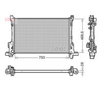 Radiator DRM09174 Denso 4422795 93868888 6000618062 214104966R 214103569R