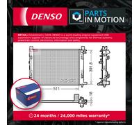 Radiator DRM37002 Denso 214100055R 214105423R 214106179R 214107326R Quality New