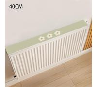 Radiator Dust Cover with Built-in Magnetic Fixation, Cotton Linen Fabric, Breathable Design to Block Dust and Conceal Radiator, Stylish Green, Length 40/60/100/160/200 cm, Width 10 cm
