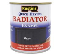 Rustins Quick Drying Radiator Enamel Gloss - Grey 500ml