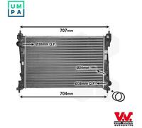 Van Wezel Autoparts Engine Radiator 17002312 – fits Alfa Romeo, Fiat, Abarth, Lancia