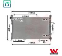 VAN WEZEL 30002286 Engine radiator