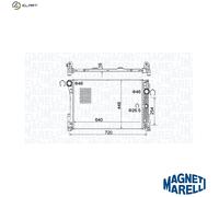 RADIATOR ENGINE COOLING 350213163300 FOR MERCEDES-BENZ M272.982/983 3.5L 6cyl