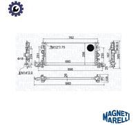 RADIATOR ENGINE COOLING 350213206700 FOR OPEL ASTRA/K/Sports/Tourer 1.0L 3cyl
