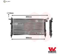 VAN WEZEL 37002183 Radiator, engine cooling for OPEL