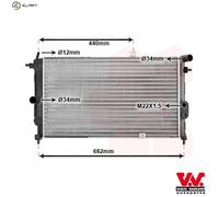 VAN WEZEL 37002190 Radiator, engine cooling for OPEL