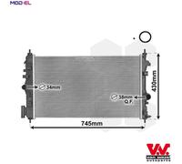 VAN WEZEL 37002474 Engine radiator