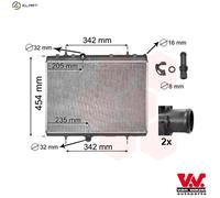 VAN WEZEL 40002267 Engine radiator
