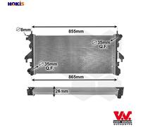 VAN WEZEL 40002309 Engine radiator