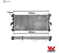 VAN WEZEL 40002309 Engine radiator