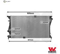VAN WEZEL 43002601 Engine radiator