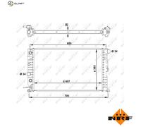 Engine radiato NRF 50219A for OPEL VECTRA B (J96) 2 1996-2002