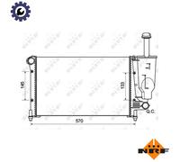 RADIATOR ENGINE COOLING 53128A FOR 187 A1.000 1.1L 350 A1.000 1.4L 4cyl