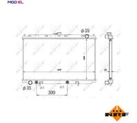 RADIATOR ENGINE COOLING 53695 FOR LSR20DESR20DEL 4cyl