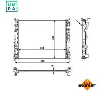 NRF 53992 Engine radiator