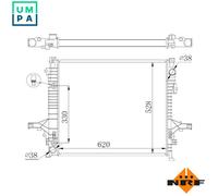 RADIATOR ENGINE COOLING 550019 FOR D5244T4/5244T5/5244T18 2.4L D 5244 T 2.4L
