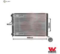 VAN WEZEL 58002028 Radiator, engine cooling for VW