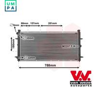 RADIATOR ENGINE COOLING 58002114 FOR VW TRANSPORTER/T4/Van/Platform/Chassis 1.8L