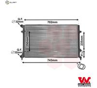 RADIATOR ENGINE COOLING 58002204 FOR SKODA VW GOLF/VI BORA/IV/JETTA VENTO 1.6L