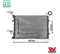 VAN WEZEL 58002283 Radiator, engine cooling for FORD,SEAT,VW