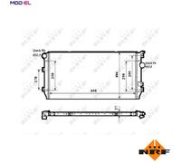 RADIATOR ENGINE COOLING 58339 FOR BWK/CAVD/CAVA/CNWB/CTHA/CTHD 1.4L 4cyl