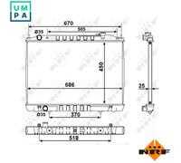 NRF 58418 Engine radiator