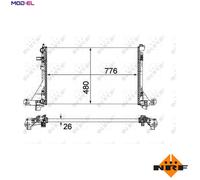 RADIATOR ENGINE COOLING 58482 FOR M9T676/670/690/692/694/698/680/696/686 2.3L