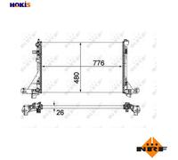 RADIATOR ENGINE COOLING 58482 FOR M9T676/670/690/692/694/698/680/696/686 2.3L