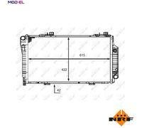 RADIATOR ENGINE COOLING 58483 FOR OM 611.960 2.2L 4cyl