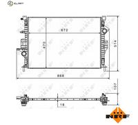 NRF 58499 Engine radiator