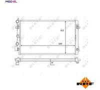 RADIATOR ENGINE COOLING 59056 FOR CDLH/CDLJ 2.0L CFHD/CFHB 2.0L DAJB/DAJA 1.8L