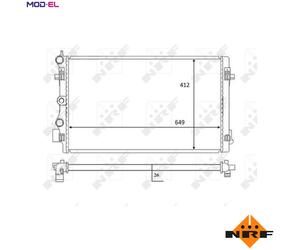 RADIATOR ENGINE COOLING 59056 FOR CDLH/CDLJ 2.0L CFHD/CFHB 2.0L DAJB/DAJA 1.8L