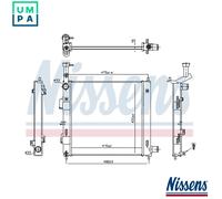 RADIATOR ENGINE COOLING 606865 FOR KIA G3LA/G3LD 1.0L 3cyl PICANTO III 1.2L